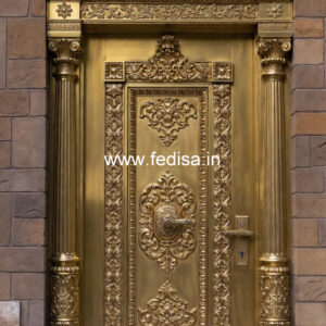 Premium Brass Balcony Railing With Elegant Look House Front Stairs Design