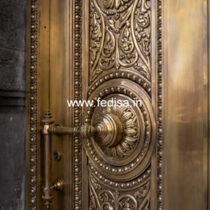 Premium Brass Handrail Design With Artistic Finish Staircase Color Design