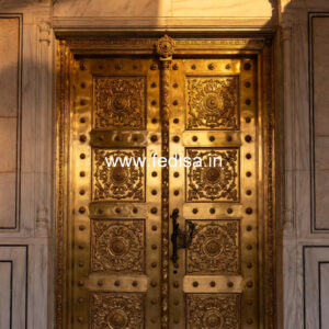 Modern Brass Railing Design With Decorative Patterns Staircase Bottom Design