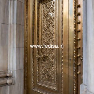 Modern Brass Railing Design With Stylish Finish Living Room With Stairs Layout