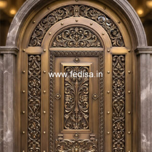 Classic Brass Balcony Railing With Royal Touch Stair Lobby Ceiling Design