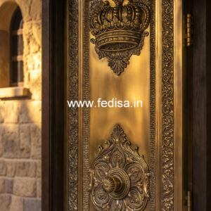 Antique Brass Balcony Railing For Classic Homes Round Shape Stairs Design