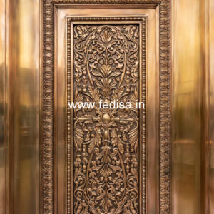 Decorative Brass Handrail With Artistic Detailing Stairs Design