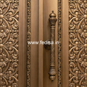 Designer Brass Balcony Railing With Unique Finish Modern U Shaped Staircase