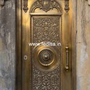 Elegant Brass Staircase Railing With Artistic Work Stair Baluster Design