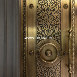 Brass Railing Design For Luxury Villas Double Height Stair Wall Design