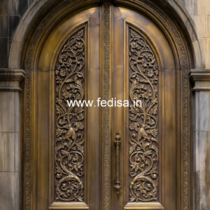 Traditional Brass Railing Design With Engraving Granite Sidhi Design