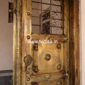 Classic Brass Railing Design For Interior Spaces LED Panel Design Under Stairs