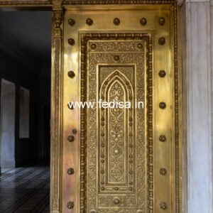 Stylish Brass Stair Railing With Premium Finish Design On Stairs