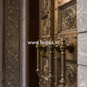 Decorative Brass Stair Railing Design For Villas Open Concept With Stairs In Middle