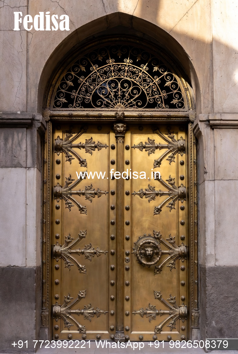 Premium Brass Stair Railing With Unique Design Modern Staircase Design Outside Home