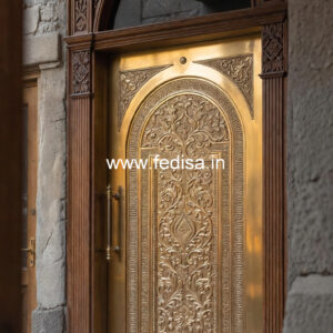 Antique Brass Balcony Railing With Classic Style Emergency Staircase Design