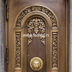 Elegant Brass Staircase Railing With Gold Finish Design In Stairs