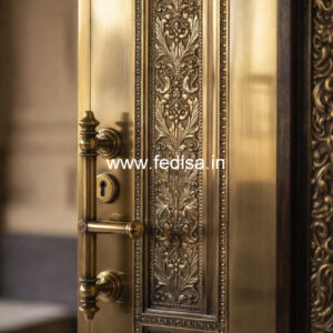 Premium Brass Railing Design For Home Interiors Single Floor House With Stair Room