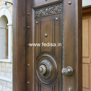 Brass Balcony Railing With Decorative Pattern