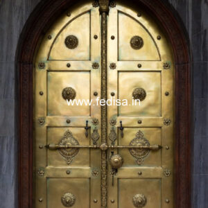 Modern Brass Balcony Railing With Sleek Finish Folded Plate Staircase Design