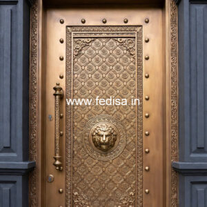 Designer Brass Staircase Railing With Custom Patterns Outside Home Stairs Design