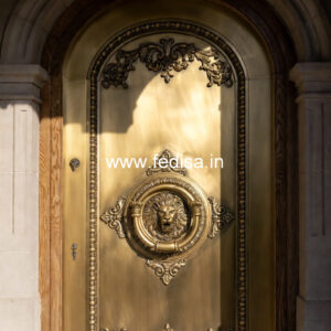 Luxury Brass Balcony Railing With Elegant Finish Fire Stair Design