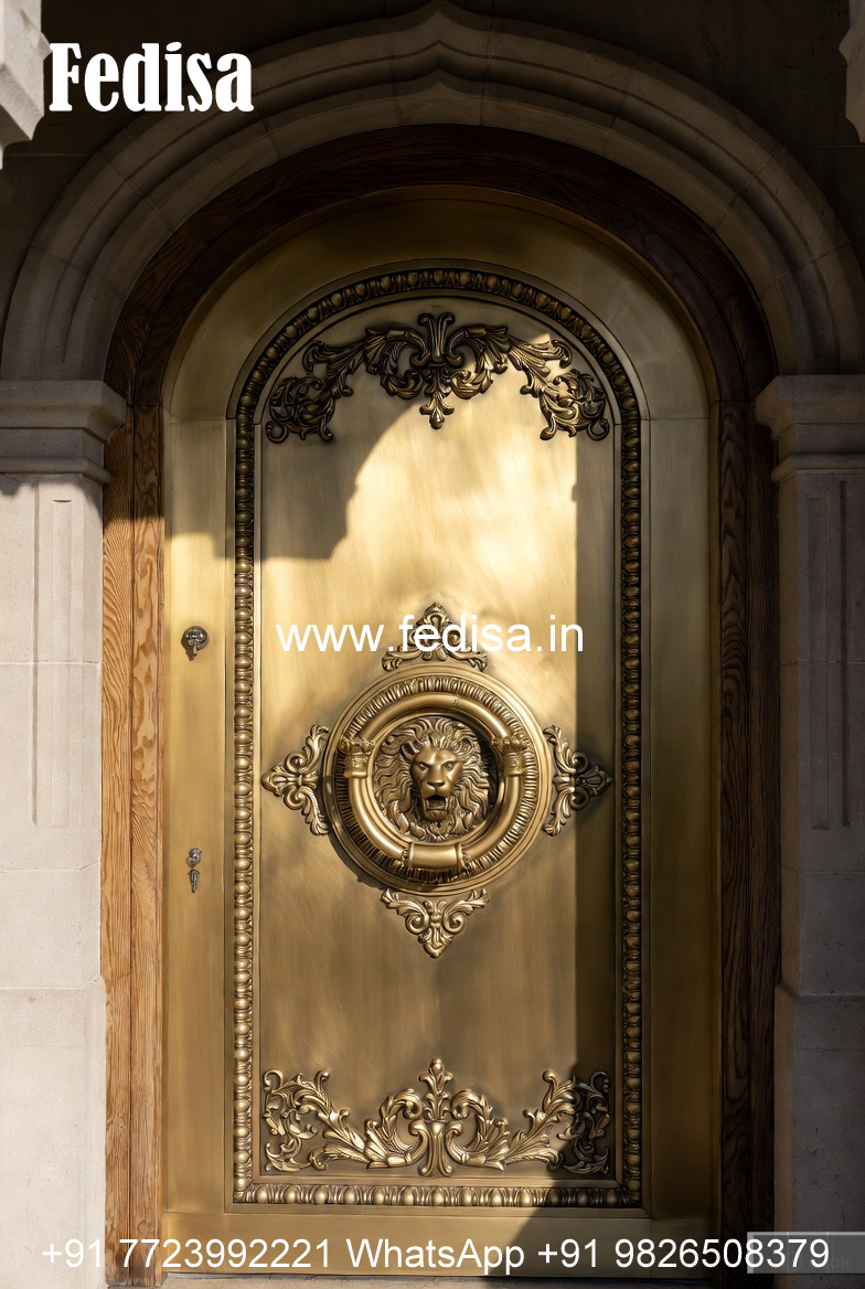 Luxury Brass Balcony Railing With Elegant Finish Fire Stair Design