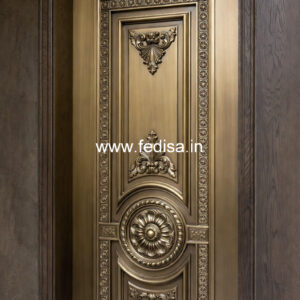 Decorative Brass Handrail With Artistic Detailing U Shaped Stairs For Small Spaces