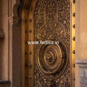 Antique Brass Balcony Railing With Classic Style Outdoor Cement Stairs Design