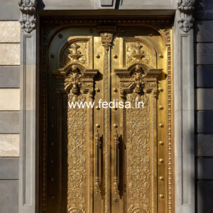 Brass Staircase Railing Design With Glass Panels Two Way Staircase Design