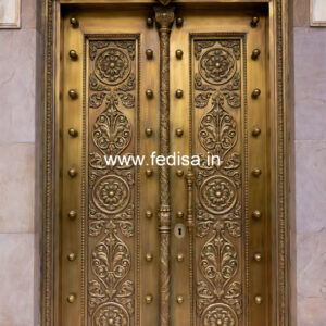 Luxury Brass Railing With Intricate Detailing Staircase With Stringer Beam