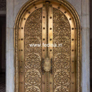 Premium Brass Balcony Railing With Elegant Look Stringer Beam Staircase Design