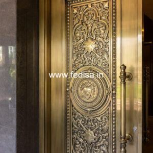 Designer Brass Handrail For Premium Staircases Balcony Full Grill Design