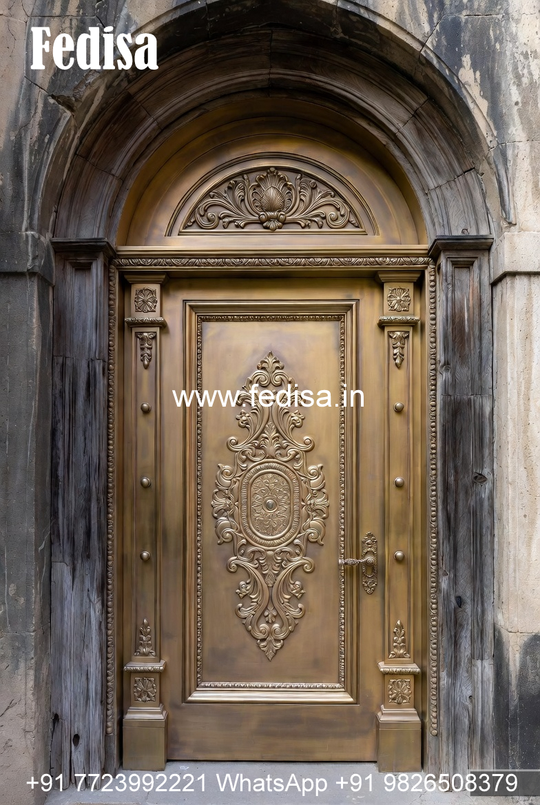 Luxury Brass Balcony Railing With Designer Finish Cemented Railing Design