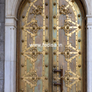 Brass Railing Design With Glass Combination