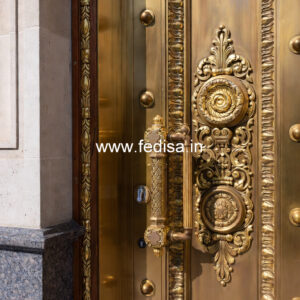 Luxury Brass Stair Railing For Royal Homes Terrace Steel Railing Design