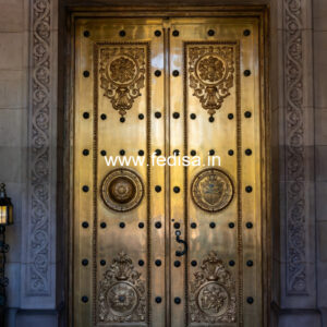 Traditional Brass Railing Design With Engraving Ss Front Railing Design