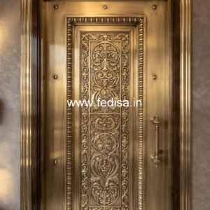 Heavy Brass Railing Design For Strong Support Front Railing Glass Design