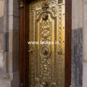 Antique Brass Stair Railing Design For Royal Homes House Glass Railing Design