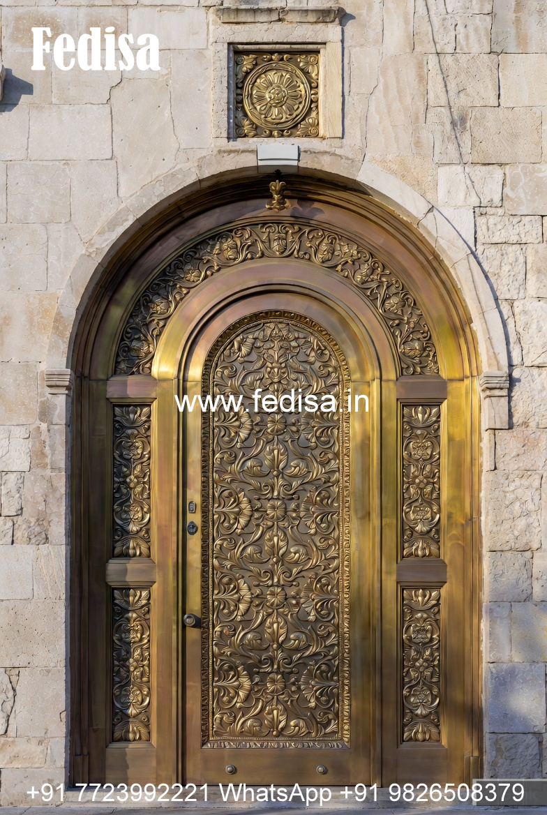 Luxury Brass Balcony Railing With Artistic Detailing Design For Railings For Terrace