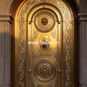 Elegant Brass Stair Railing With Classic Finish Front Railing Design With Glass