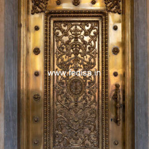 Elegant Brass Balcony Railing With Artistic Patterns Stair Hand Railing Design