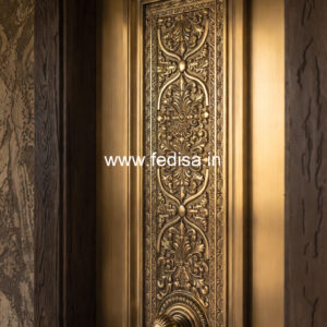 Premium Brass Staircase Railing With Fine Craftsmanship Sitout Handrail Design