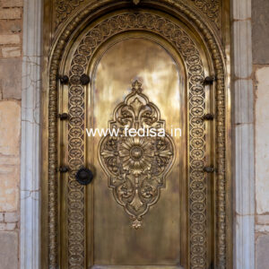 Heavy Brass Railing Design For Strong Support Wall Steel Railing