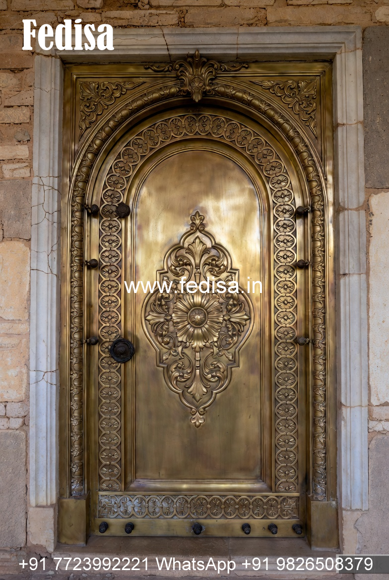 Heavy Brass Railing Design For Strong Support Wall Steel Railing