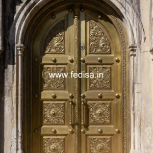 Decorative Brass Handrail With Artistic Detailing Modern Metal Railings For Stairs