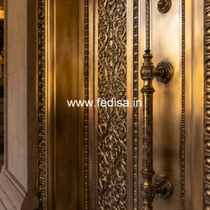 Classic Brass Staircase Railing With Royal Finish Modern Metal Handrail For Stairs