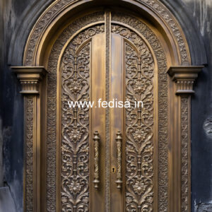 Modern Brass Staircase Railing With Unique Style Gate And Railing Design