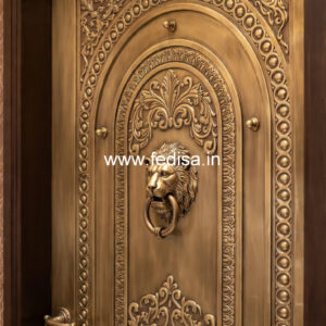 Elegant Brass Staircase Railing With Artistic Work Corridor Railing Design
