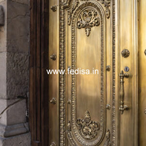 Designer Brass Staircase Railing With Classic Appeal Balcony Steel Railing Glass Design