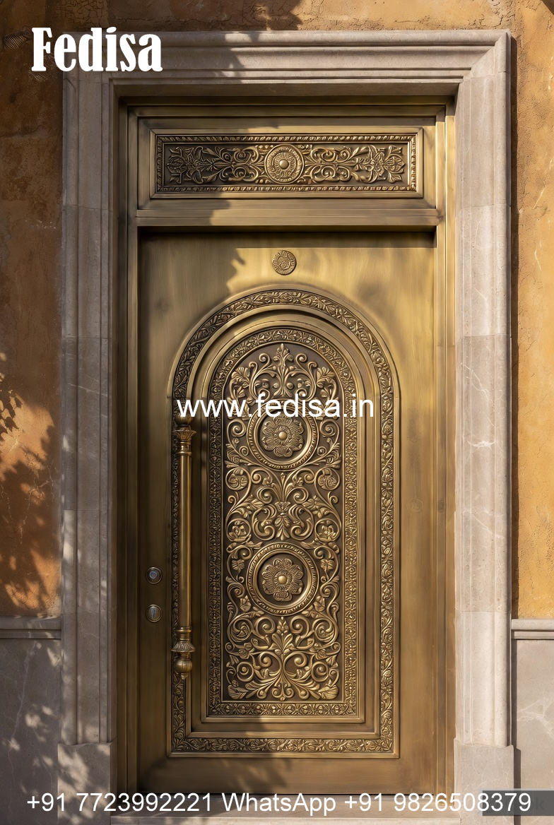 Designer Brass Balcony Railing With Unique Finish Modern Stairs With Glass Railing
