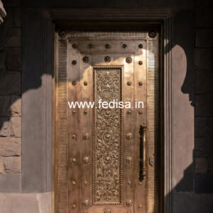 Modern Brass Railing Design With Decorative Patterns Glass Balcony Grill Design