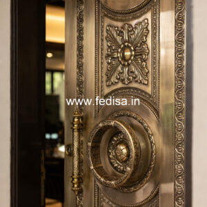 Elegant Brass Staircase Railing With Gold Finish Balcony_ Iron Railing Design Modern 2026