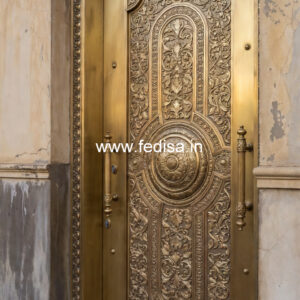 Brass Balcony Railing With Artistic Work Spindle Designs For Staircases